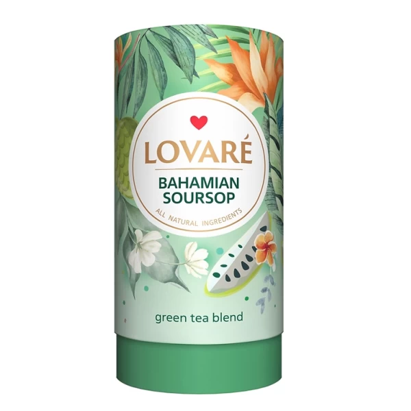 Lovare Ceai 80g verde chinezesc Bahamian Soursop, soursop (graviola) si petale de flori de galbenel - image 1