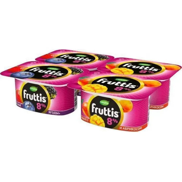 Iaurt Fruttis 8% caise, mango, fructe de pădure 115 g - image 2