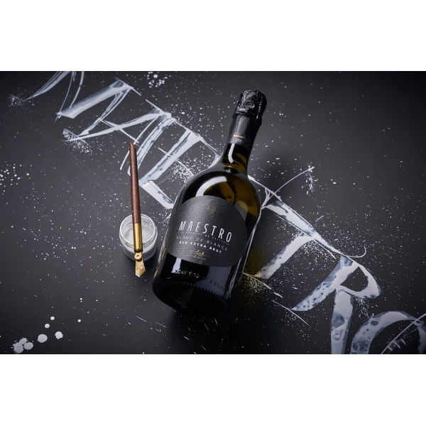 Maestro Вино игристое Blanc de Blancs белое екстра брют 0,75л - image 3
