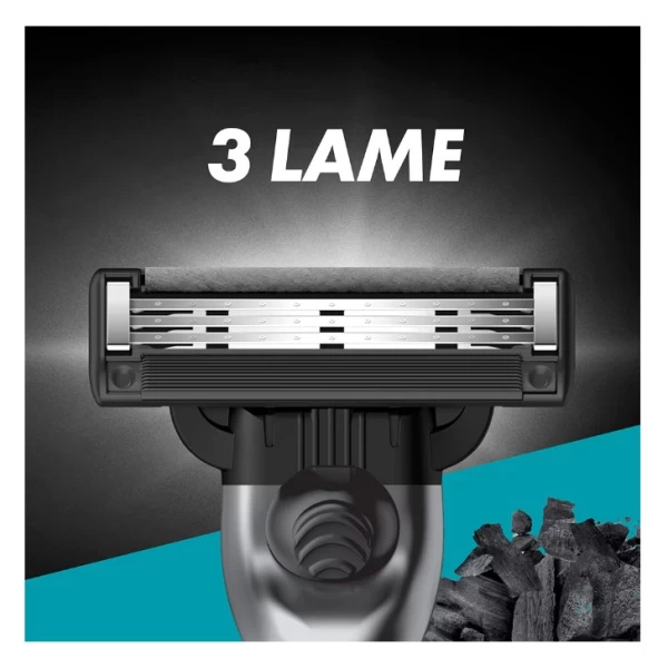 Gillette Rezerve aparat de ras Mach3 4buc Charcoal - image 3