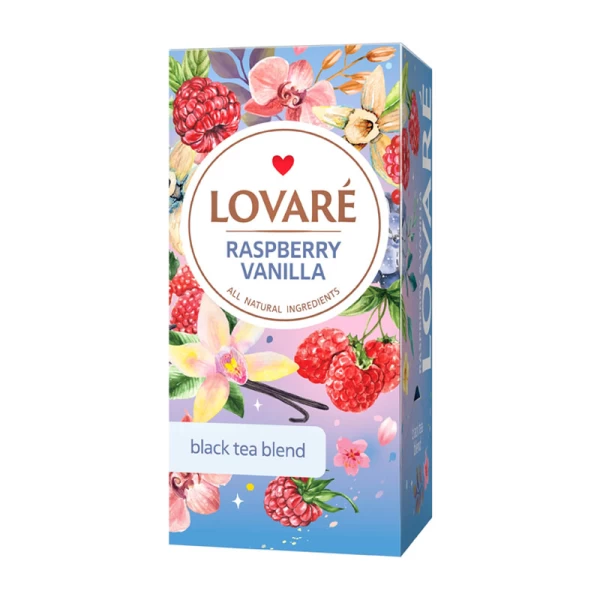 Чай чёрный Lovare Raspberry Vanilla, 24 пак - image 1