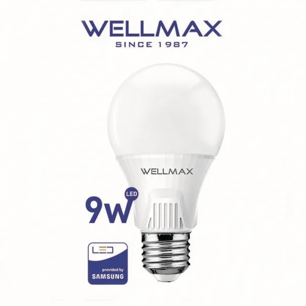 Bec Led 9W 6500K (A60-9W/100) WELLMAX - image 1