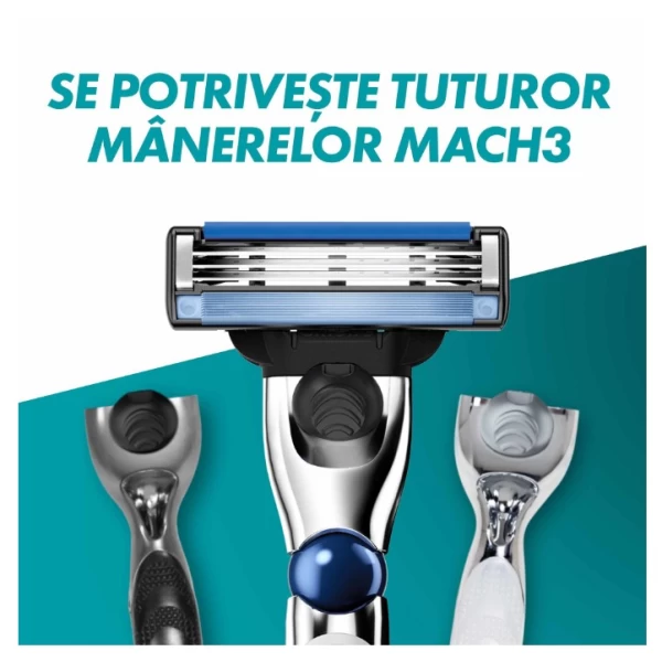 Gillette Rezerve aparat de ras Mach3 Turbo Aloe 5 buc - image 3
