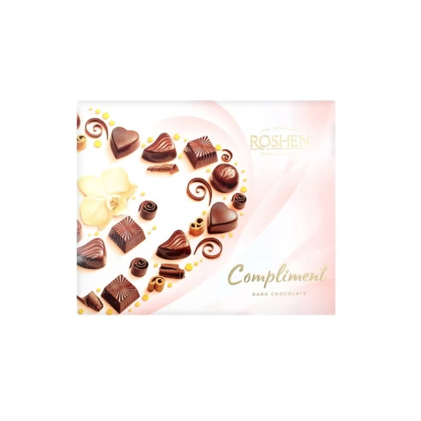 Шоколадные конфеты Compliment, Dark Choco, Roshen, коробка 145 г - image 1