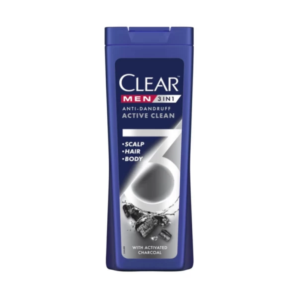 Clear Шампунь для мужчин против выпадения волос 360мл 3in1 Active Clean - image 1