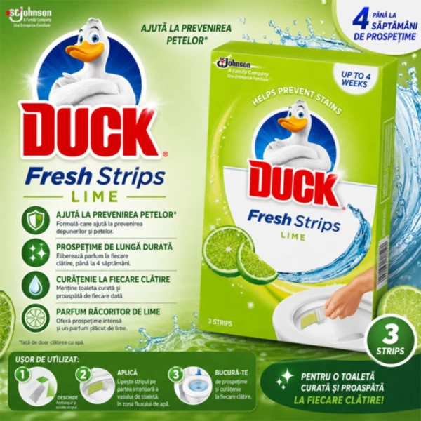 Duck Benzi parfumate pentru toaleta lime, 3 buc - image 3