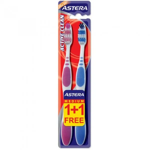 Astera Periuta de dinti Active Clean 1+1 - image 1