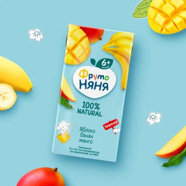 FrutoNanny Nectar cu mar, banana si mango 200ml - image 3