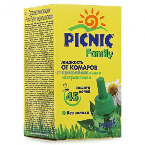 Жидкость от комаров Picnic Family 45 ночей 30 мл - image 1