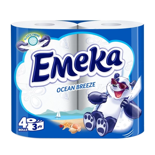 Emeka Hartie igienica, 3 straturi, 4 role Ocean Breeze - image 1