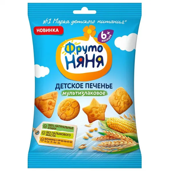 ФрутоНяня печенье растворимое мультизлак 12*50г (6+) - image 1