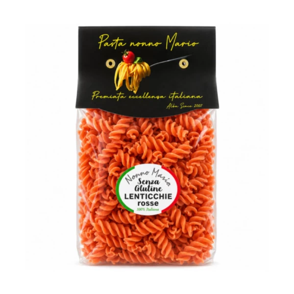 Nonno Mario Paste fusilli din linte rosie fara gluten 250 g - image 1