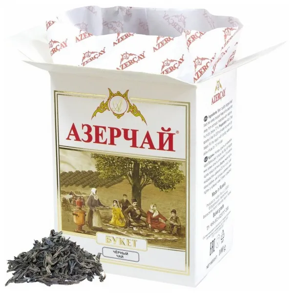 Ceai negru cu frunze lungi Azerchay Buchet frunze, 100 g - image 2