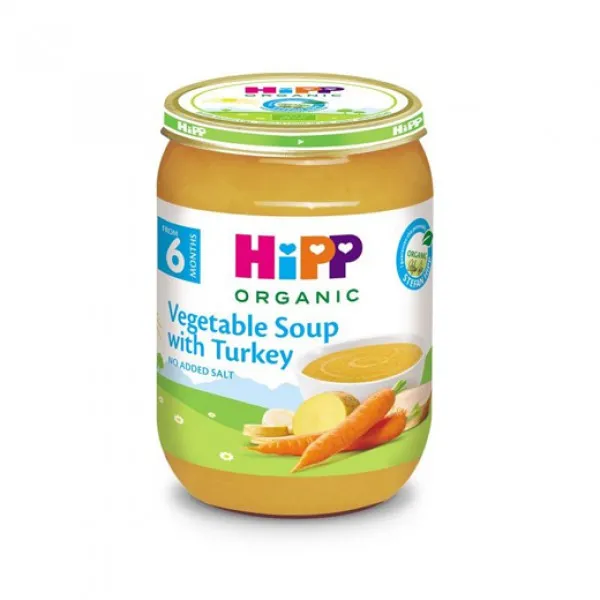 HiPP Piure Supa de legume cu carne de curcan (4+ luni), 190 g - image 1