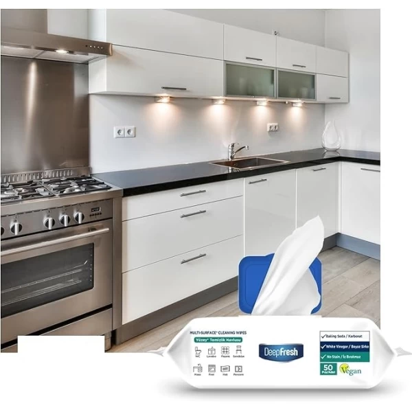 DeepFresh Servetele umede pentru curatarea podelei, 50 buc - image 3