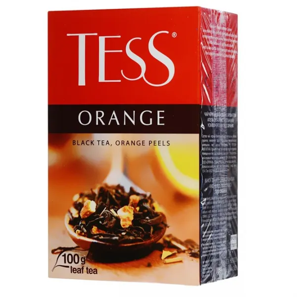 Чай Tess Orange черный байховый c ароматом апельсина и личи листовой, 100 г - image 1