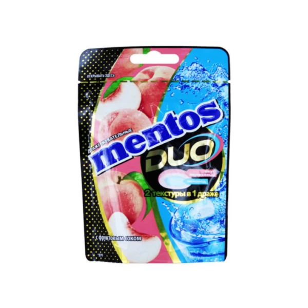 Mentos Duo Drajeu de mestecat cu gust de limonada de piersici 45 g - image 1