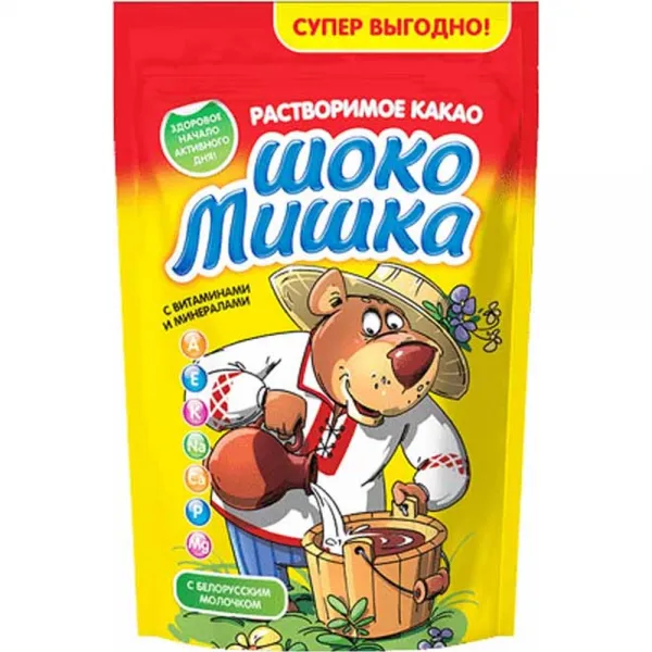 Напиток растворимый Шокомишка 500г дой-пак на основе какао - image 1