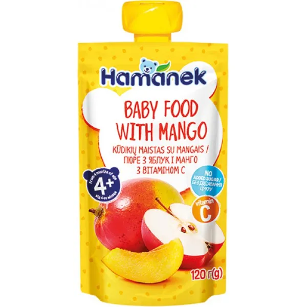 Hamanek Piure din mere si mango 120g - image 1