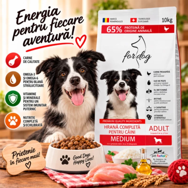 For Dog Hrana uscata caine Adult Medium 10kg - image 2