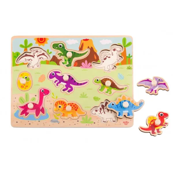 Деревянная игрушка-пазл TY859 Dinosaur - image 6