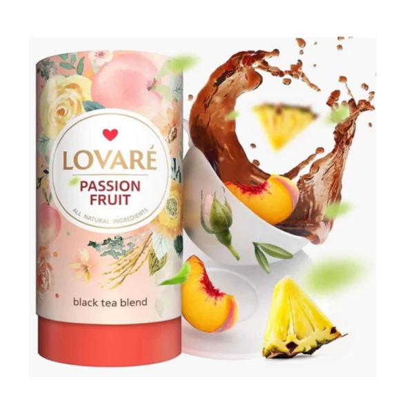 Lovare Ceai 80g verde chinezesc Passion Fruit, soursop (graviola) si petale de flori de galbenele - image 3