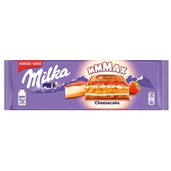 Milka Шоколад 300г с чизкейком, клубникой и печеньем - image 1