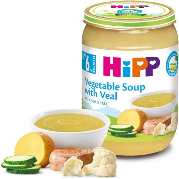 HiPP Piure Supa de legume cu carne de vitel (6+ luni), 190 g - image 2