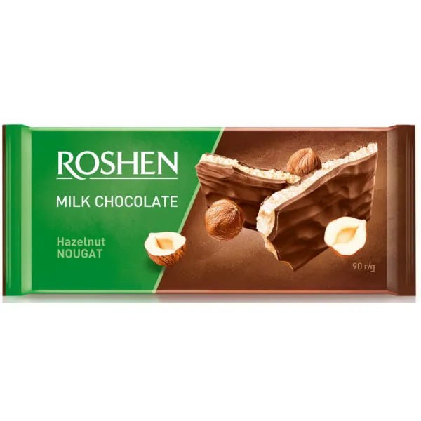 Ciocolata Roshen cu lapte cu nuga de nuci 90g - image 1