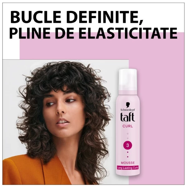 Taft Spuma modelatoare pentru par cret sau cu bucle Curl 200ml - image 3