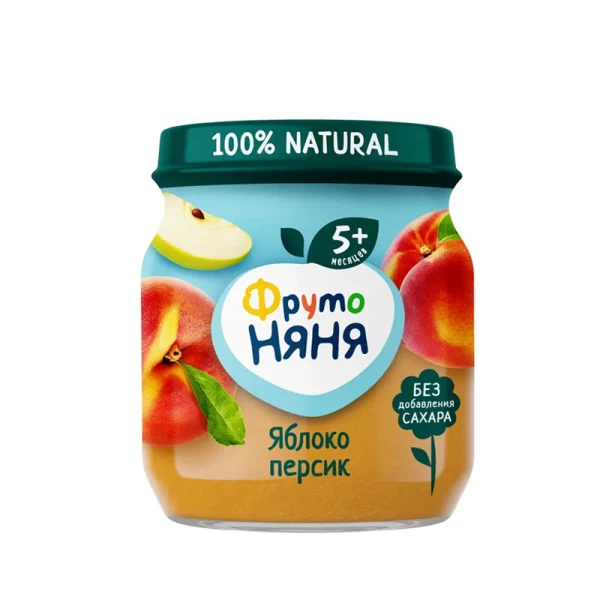 FrutoNanny Piure de mere si piersici 100g - image 1