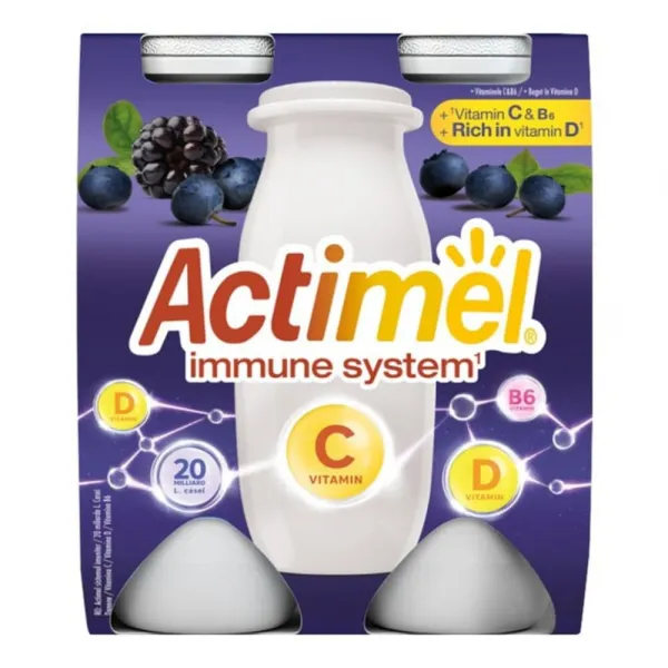 Actimel Iaurt de baut cu afine si mure, 4 x 100 g - image 1