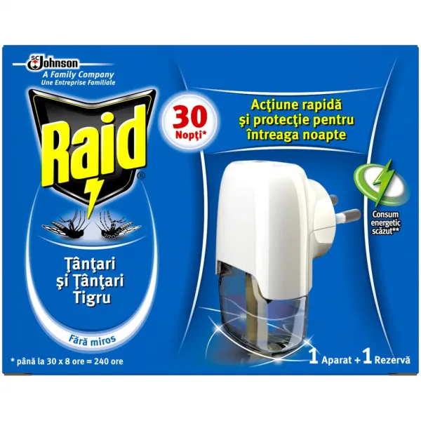 Raid Aparat electric Liquid impotriva tantarilor, 21 ml, 30 nopti - image 1