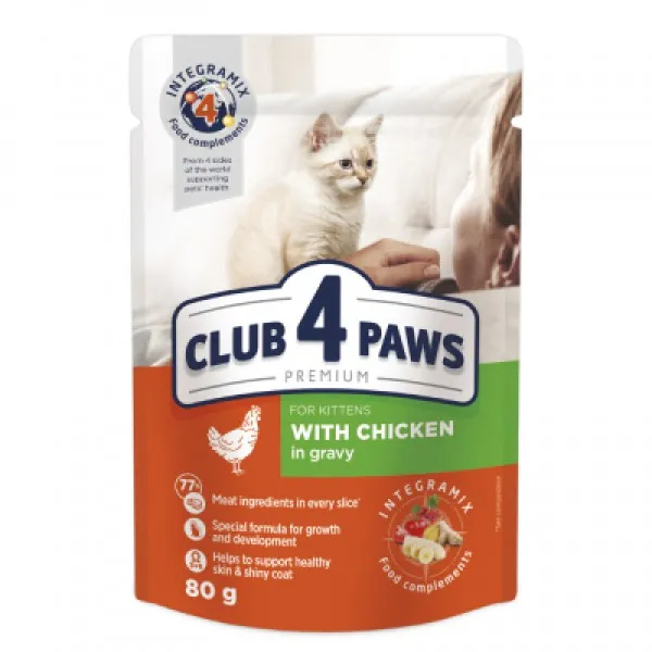 Club 4 Paws Conserva pentru pisici mici 80g - image 1