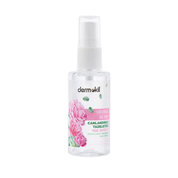 Dermokil Spray facial revitalizant și revigorant cu apă naturală de trandafiri 100%, 50 ml - image 1