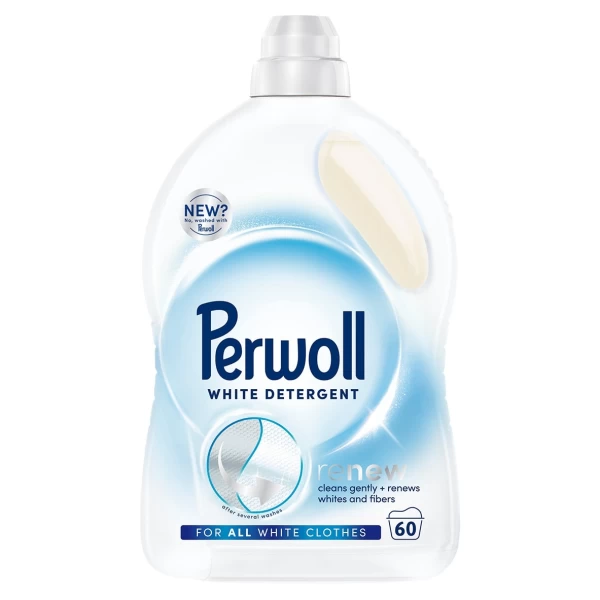 Perwoll Жидкий стиральный порошок Renew White, 60 стирок, 3000 мл - image 1