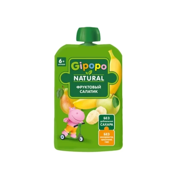 Gipopo Piure Salata Fructe, Mar, Para, Banan 90g - image 1
