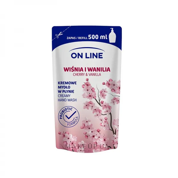 On Line Sapun-crema 500ml (rezerva) Visine&Vanilie - image 1
