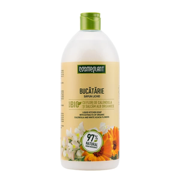 Cosmeplant Sapun lichid Bucatarie Calendula si Salcam Alb 1000 ml - image 1