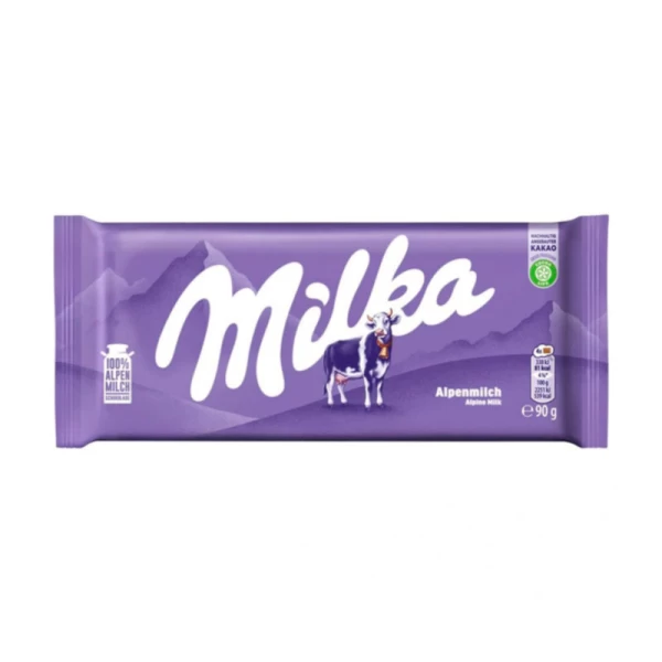 Шоколад молочный Milka без добавок, 90г - image 1