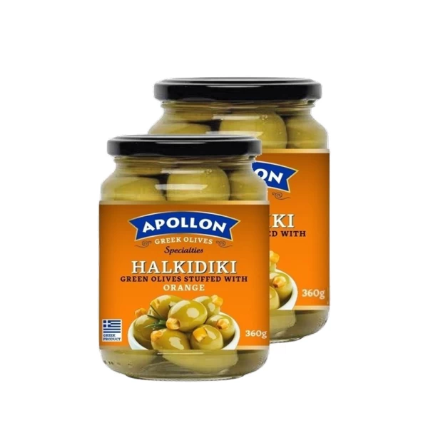 Apollon Зелёные оливки фаршированные апельсинами 370мл - image 2