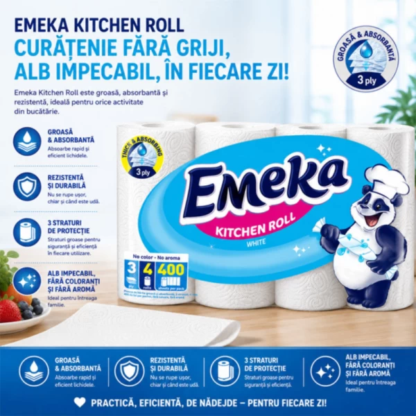 Emeka Prosoape de bucatarie 4 role 3 str White - image 2