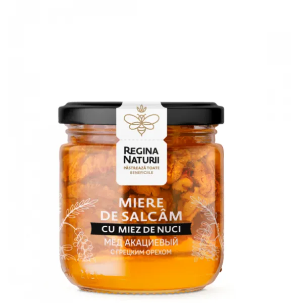 Regina Naturii Miere de salcim cu miez de nuci 250g - image 1