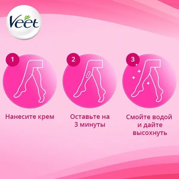 Veet Крем для депиляции с алоэ вера и витамином Е для чувствительной кожи 100мл - image 3