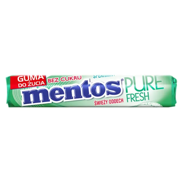 Mentos Guma de mestecat Roll Pure White Menta Gingasie 16g - image 1