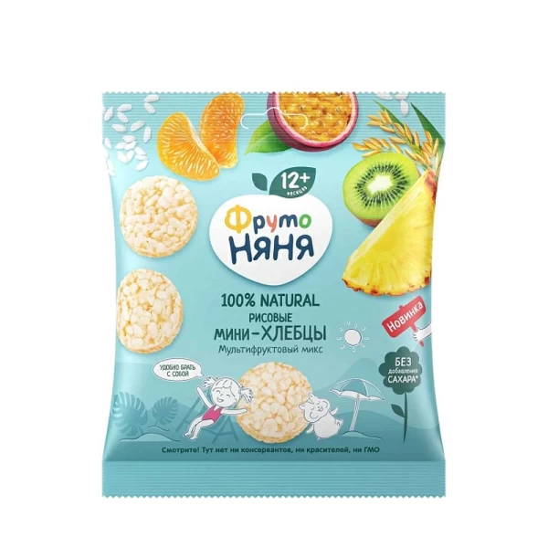 FrutoNanny Gustare crocanta de orez Mix multifruct (12+ luni), 30 g - image 1