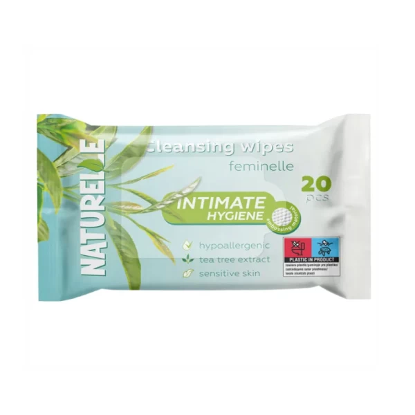 Naturelle Servetele umede pentru igiena intima cu extract Arbore de ceai 20 buc. - image 1