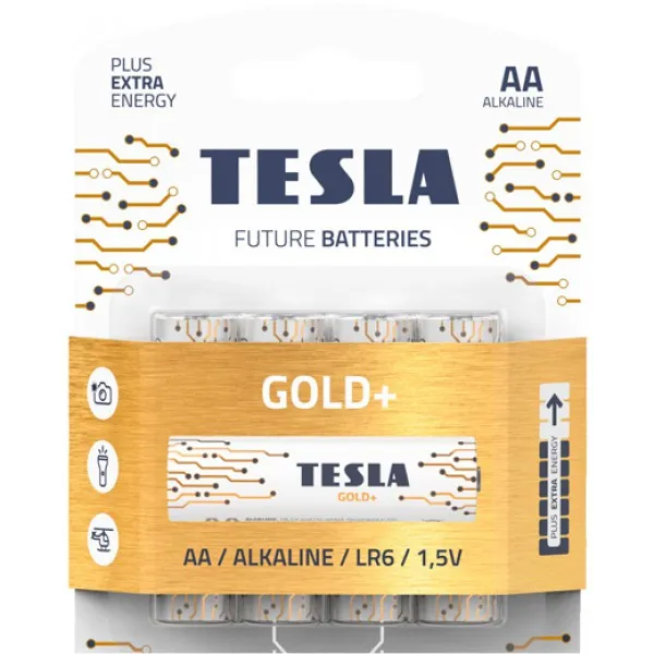Tesla Батарейки AA GOLD+ LR06/ BLISTER FOIL 4 шт - image 1