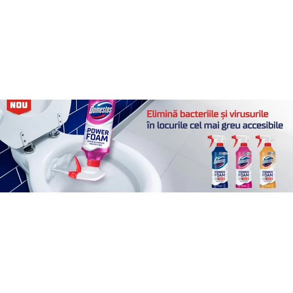 Domestos Power Foam Пена для чистки туалета и ванной Floral Fresh 435 мл - image 3