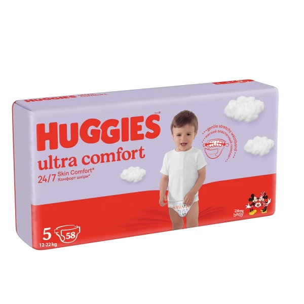 Подгузник Huggies Ultra Comfort Mega N5, Unisex, 12-22 кг, 58 шт - image 2